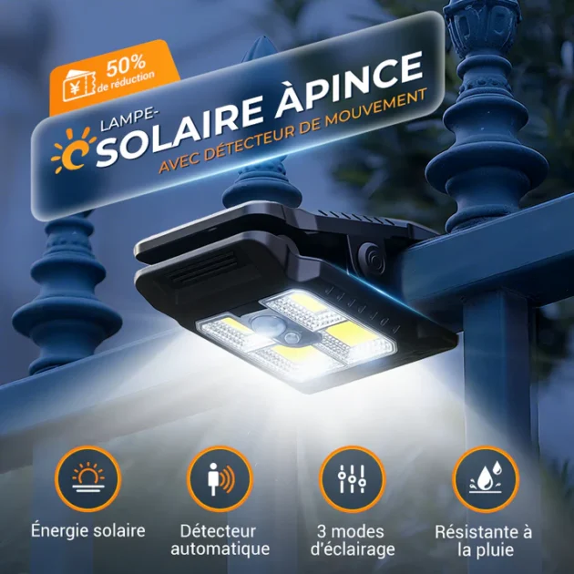Lampe Solaire avec Détecteur de Mouvement
